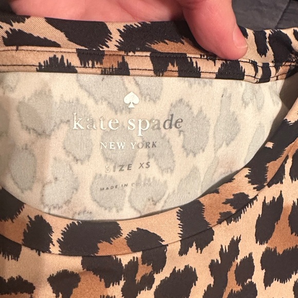 KATE SPADE | Leopard Print Long Sleeve Ruffle Bottom Size XS - Picture 11 of 11